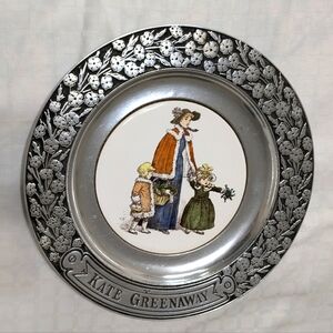 Vintage Wilton Kate Greenway pewter plate